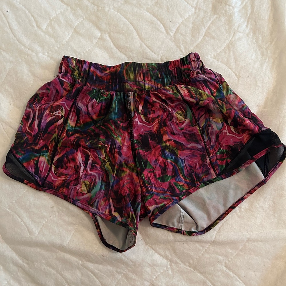 Lululemon 4-inch Multi Pink Hotty Hot Shorts - Size 2 Tall